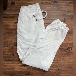 Talentless White Elastic Jogger Sweats